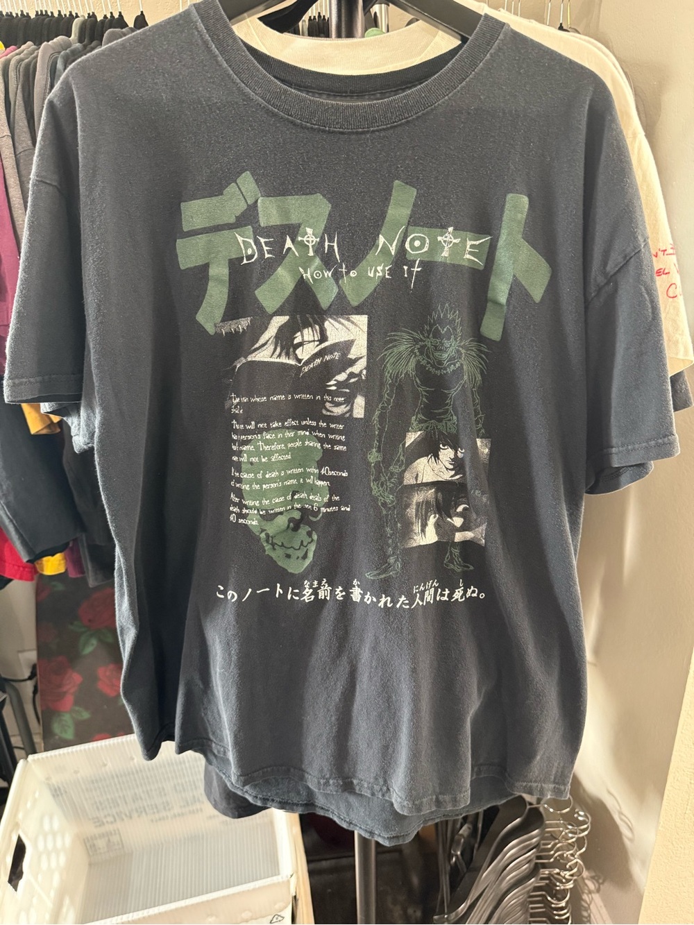 Vintage 00s Mens Death Note Black Ryuk
Anime Tee Manga Japan Kira Shirt Size XL